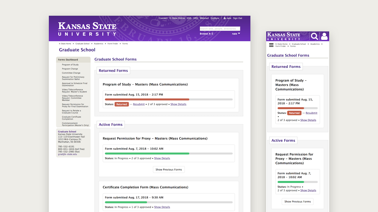 K-State Graduate School Forms