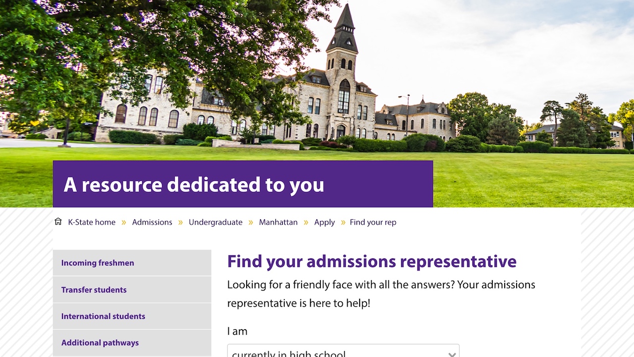 K-State Admissions Representatives